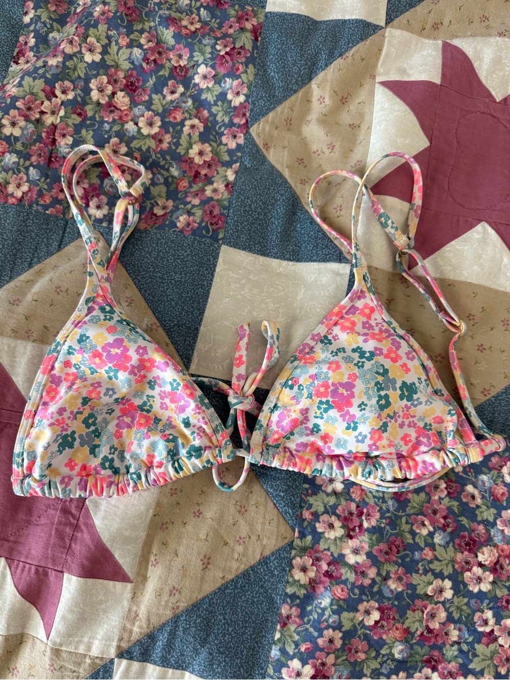 Floral swimsuit top